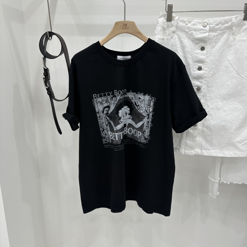 THE VALUE韓國直郵女士新款時尚休閑推薦真品人氣26春夏T恤THE VALUET恤圖色2