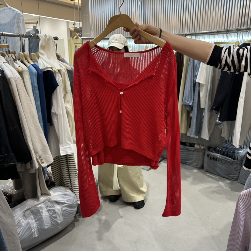 ALEGRE韓國直郵實拍女士新款時尚26春夏套裝兩件套套裝開衫ALEGRE套裝圖色2