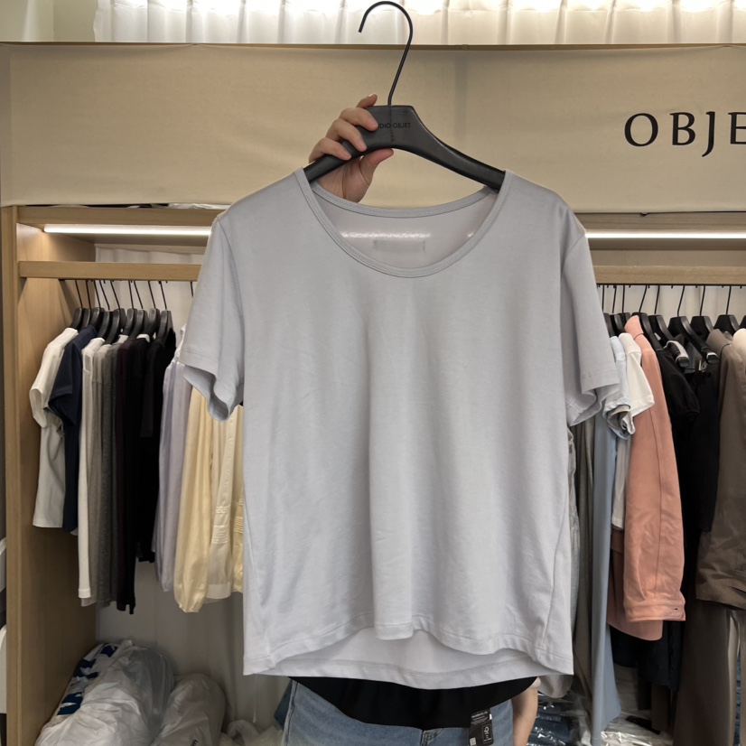 OBJET/LOVEUSU韓國直郵女士新品休閑時尚職業熱賣推薦T恤OBJET/LOVEUSUT恤圖色3