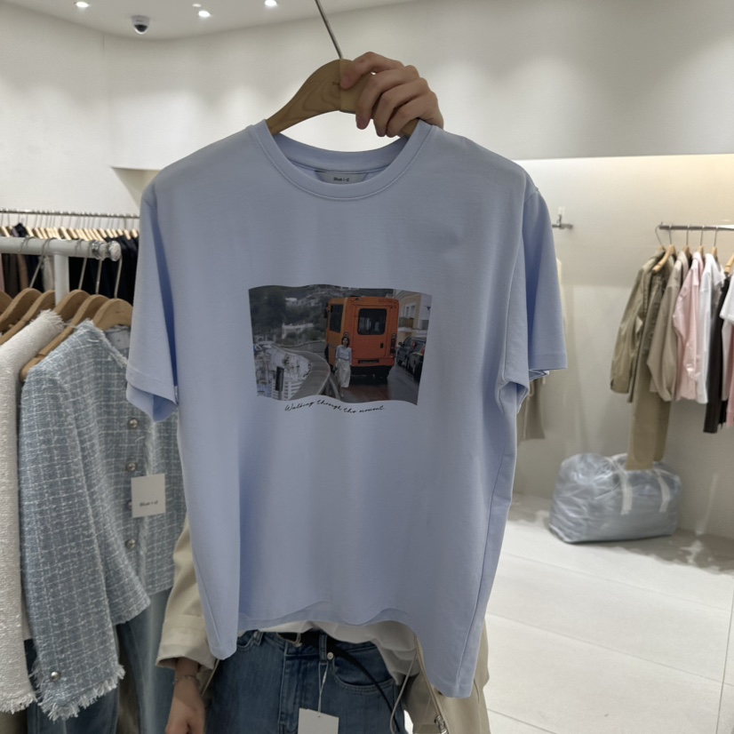 BLUEI-D/N SHARP韓國直郵實拍女裝新品時尚26春夏休閑T恤Blue i-d/N SHARPT恤圖色3
