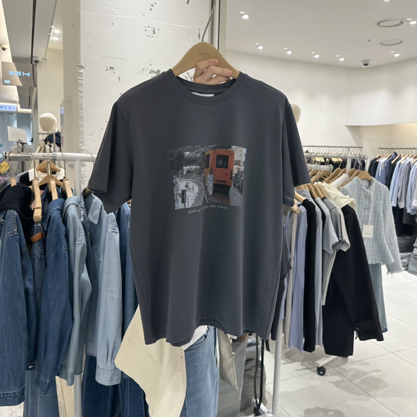 BLUEI-D/N SHARP韓國直郵實拍女裝新品時尚26春夏休閑T恤Blue i-d/N SHARPT恤圖色4