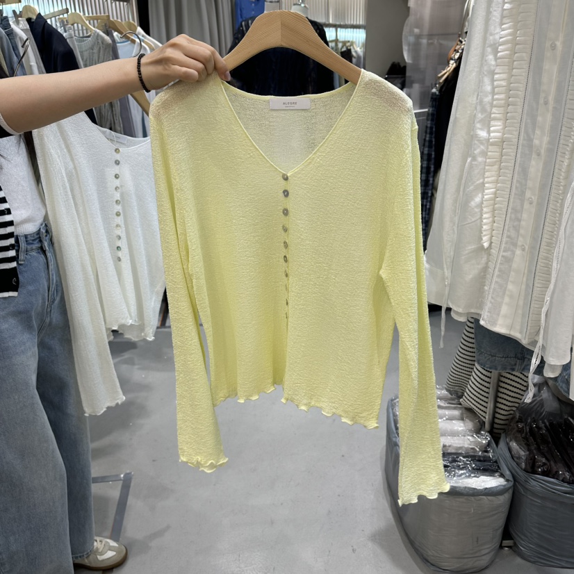 ALEGRE韓國直郵女裝新品職業時尚熱賣休閑推薦針織衫開衫ALEGRE針織衫圖色2