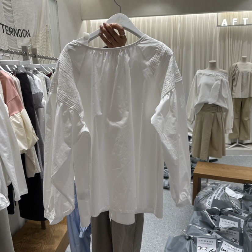 AFTERNOON韓國直郵女士新品26春夏職業推薦時尚襯衫蕾絲衫AFTERNOON襯衫/蕾絲衫