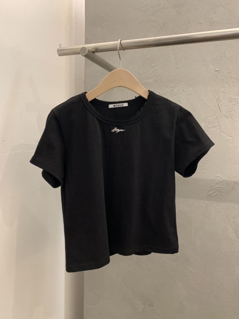 MOSAIC韓國直郵實拍女士新品職業推薦時尚休閑26春夏T恤刺繡MOSAICT恤圖色2