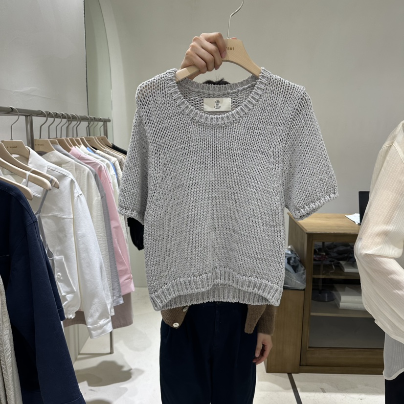 A WANT韓國東大門代購女士新款人氣26春夏休閑熱賣針織衫A WANT針織衫圖色2