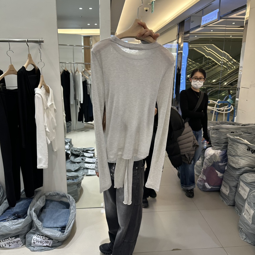 RENDER韓國代購女裝新款職業熱賣休閑推薦人氣26春夏長袖T恤RENDER長袖T恤