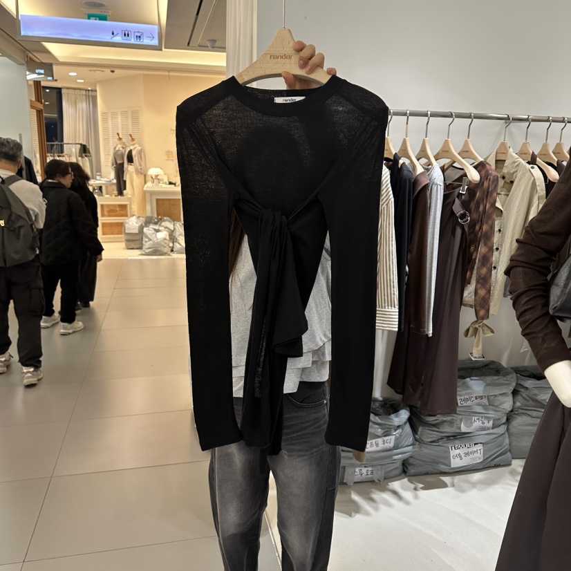 RENDER韓國代購女裝新款職業熱賣休閑推薦人氣26春夏長袖T恤RENDER長袖T恤圖色3