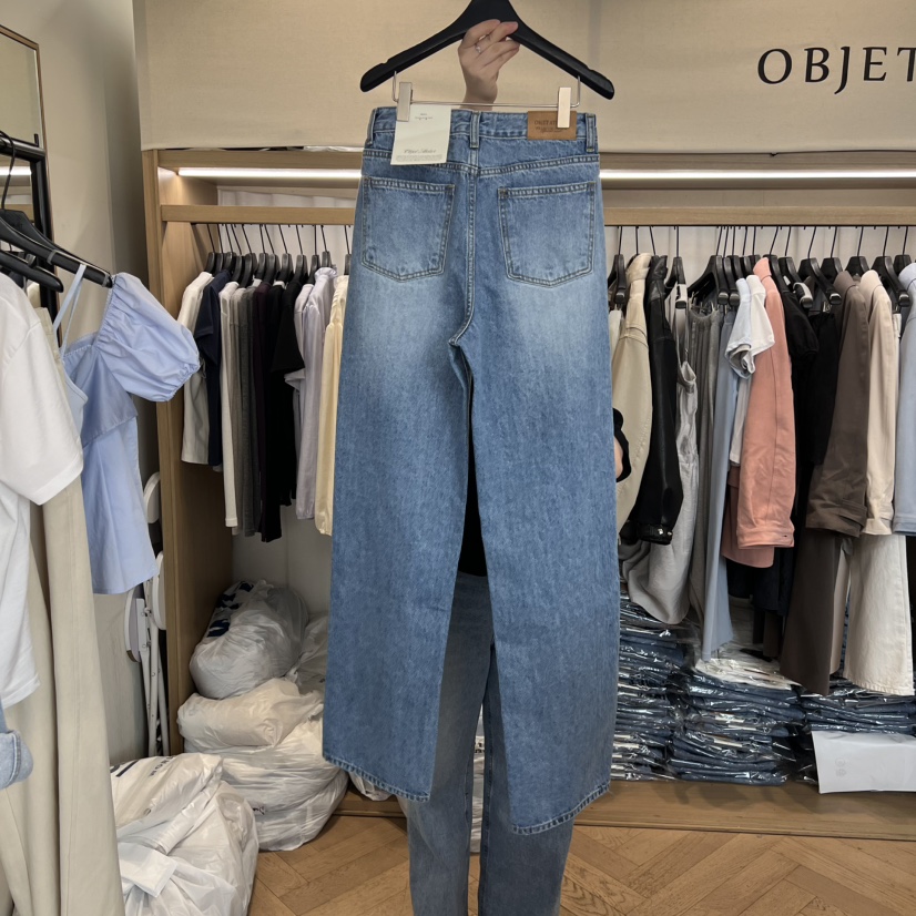 OBJET/LOVEUSU韓國直郵實拍女士新品熱賣人氣時尚牛仔褲OBJET/LOVEUSU牛仔褲