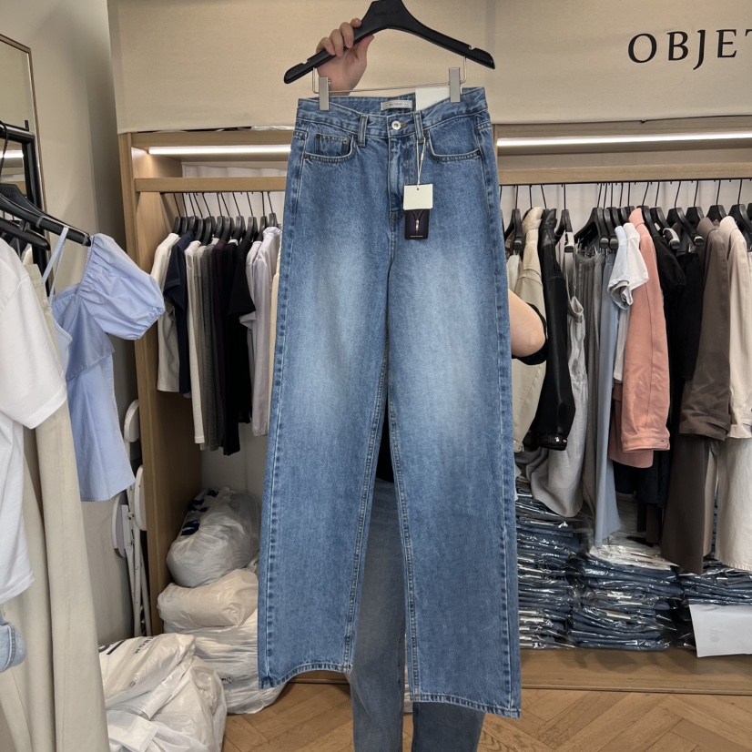 OBJET/LOVEUSU韓國直郵實拍女士新品熱賣人氣時尚牛仔褲OBJET/LOVEUSU牛仔褲圖色1