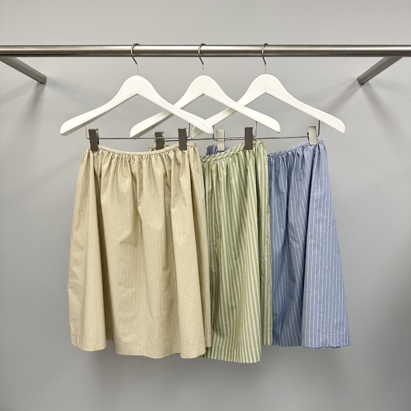 WATER/RIVER韓國直郵女士新款推薦26春夏職業時尚長裙條紋WATER/RIVER長裙