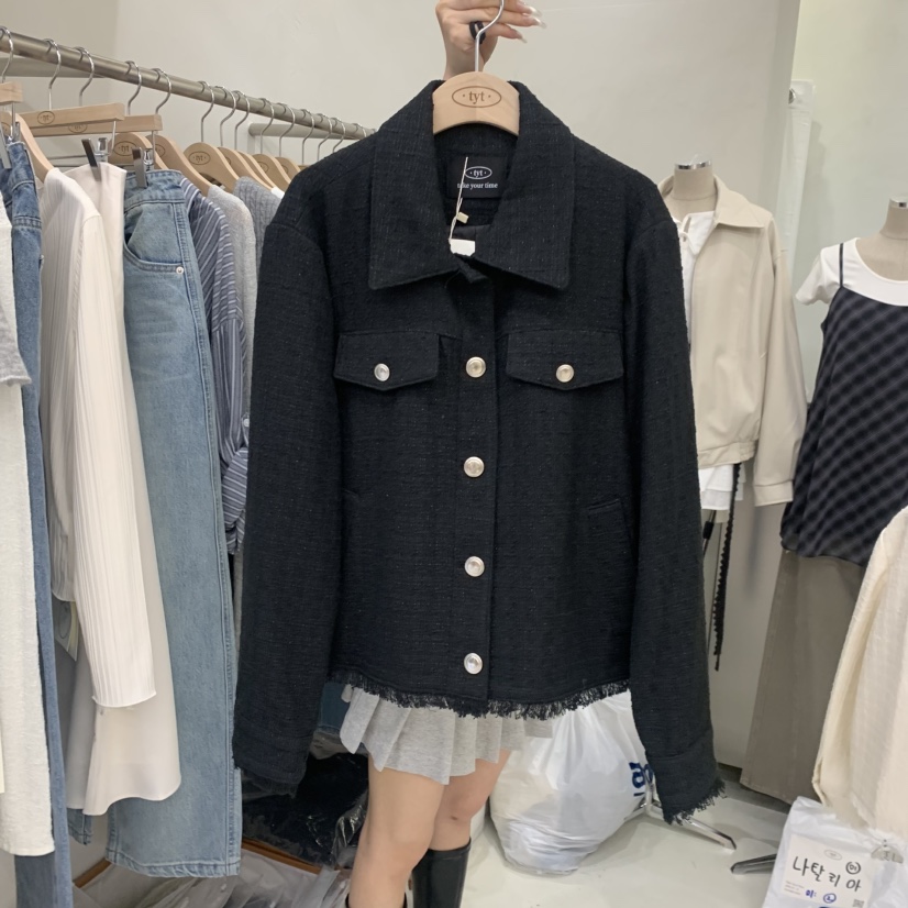TAKE YOUE TIME韓國東大門代購女士新款人氣夾克粗花呢TAKE YOUE TIME夾克圖色2