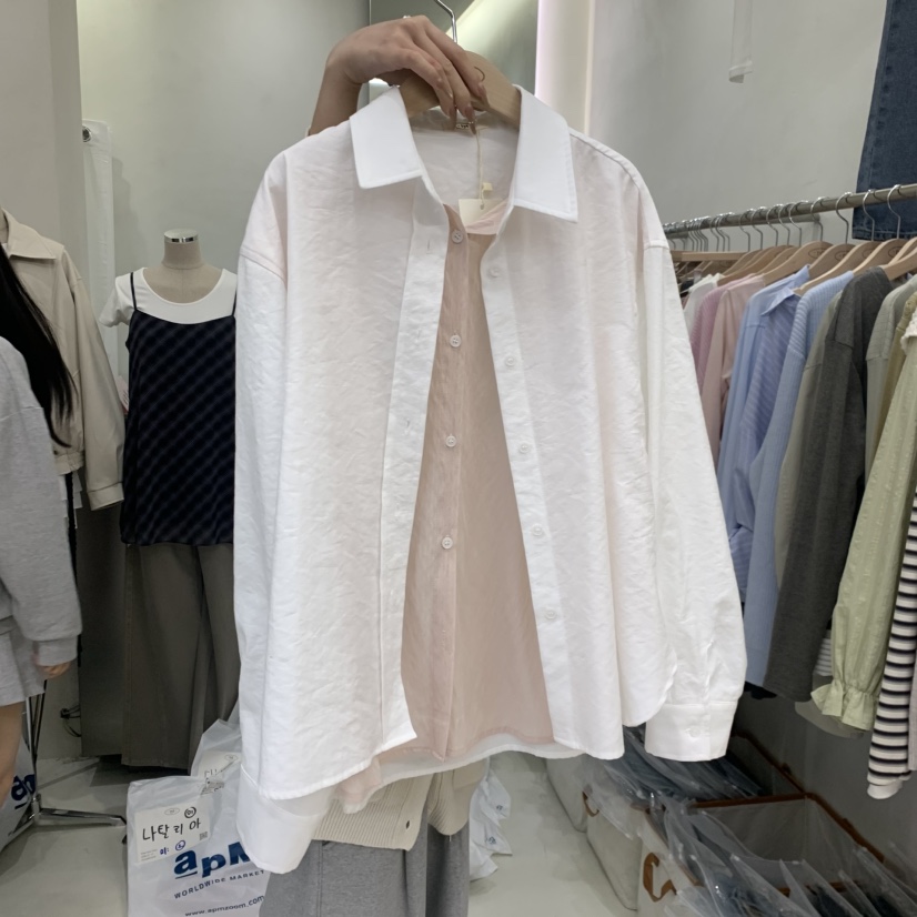 TAKE YOUE TIME韓國東大門直郵女士新款人氣襯衫蕾絲衫假兩件TAKE YOUE TIME襯衫/蕾絲衫圖色2