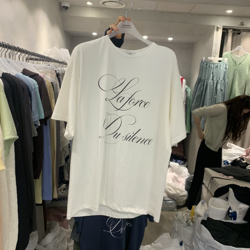 LOGROAD韓國東大門直郵女士新品熱賣職業時尚人氣休閑T恤LOG ROADT恤圖色1