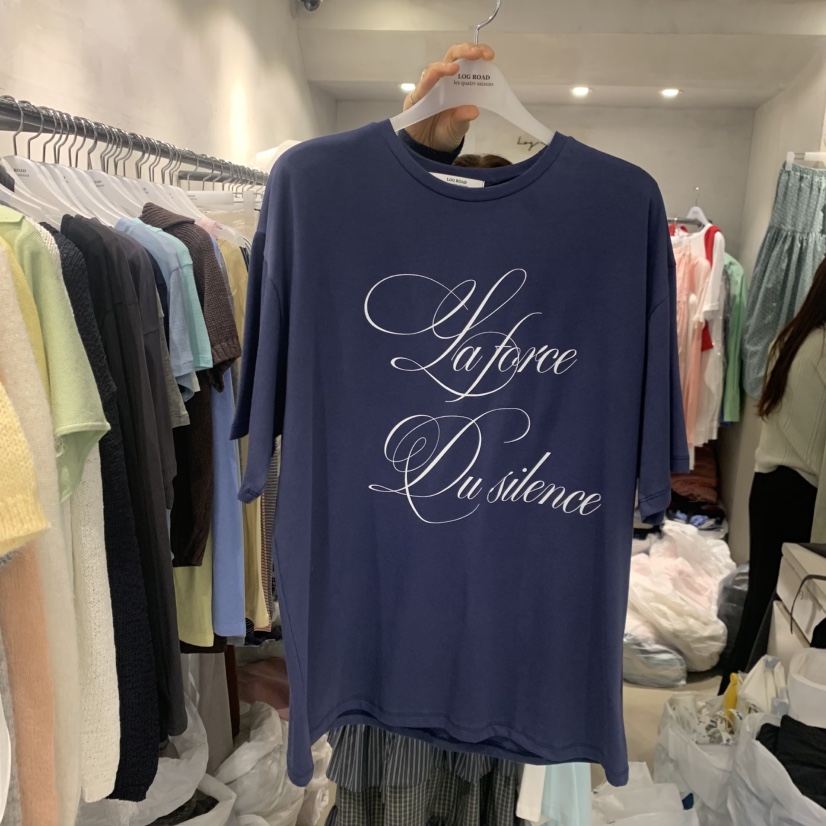 LOGROAD韓國東大門直郵女士新品熱賣職業時尚人氣休閑T恤LOG ROADT恤圖色3