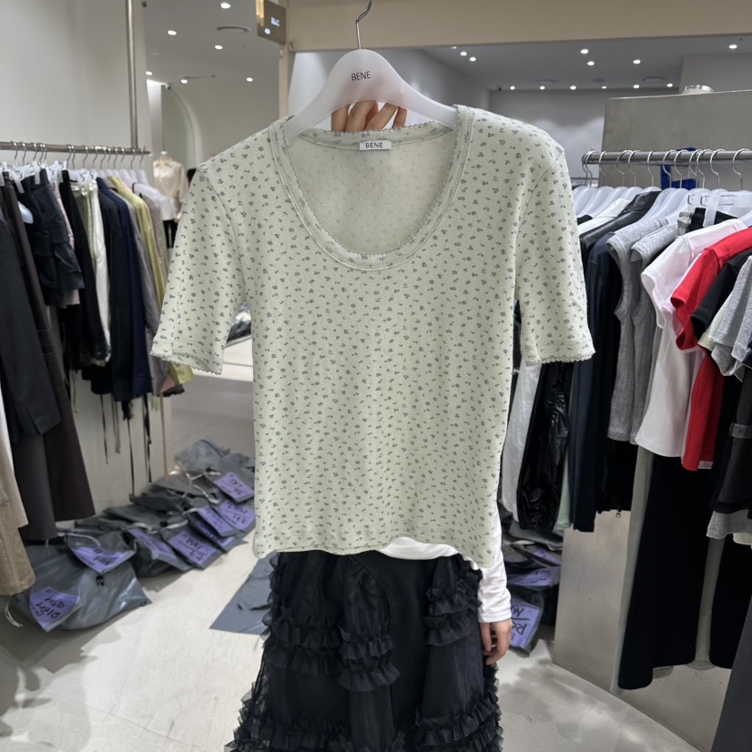 BENE韓國東大門代購女裝新品休閑熱賣26春夏職業人氣時尚T恤BENET恤圖色5