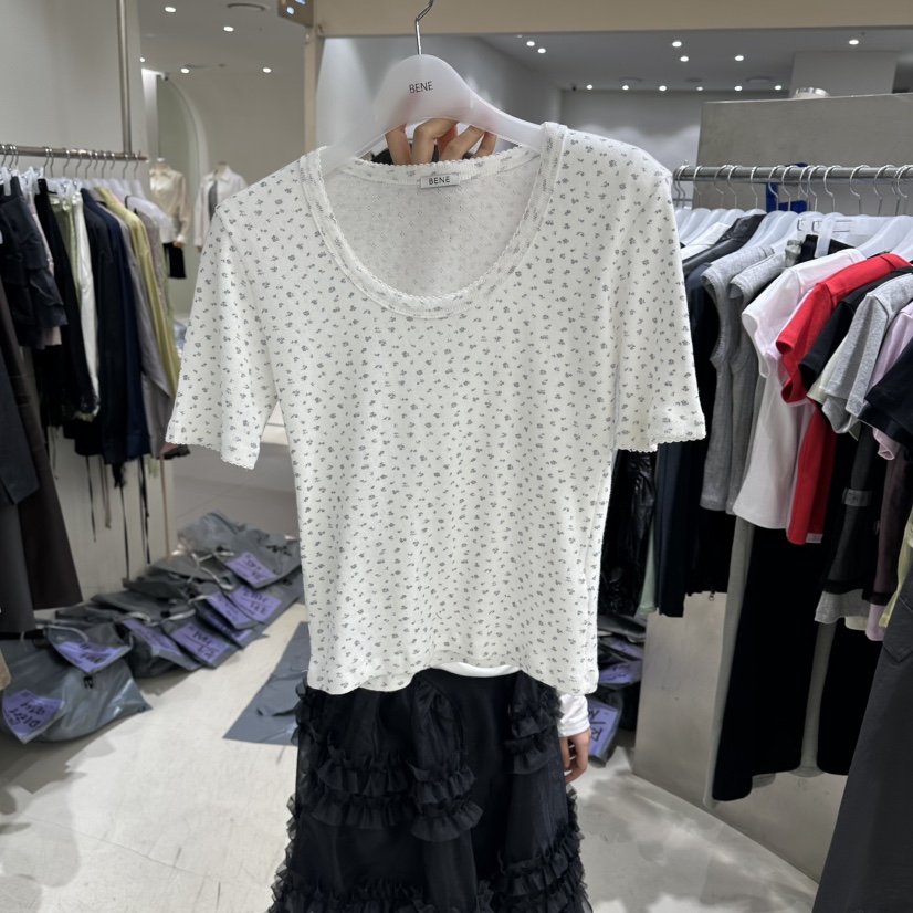 BENE韓國東大門代購女裝新品休閑熱賣26春夏職業人氣時尚T恤BENET恤圖色6