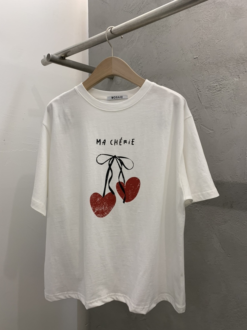 MOSAIC韓國東大門代購女裝新品職業休閑時尚熱賣26春夏T恤MOSAICT恤圖色1