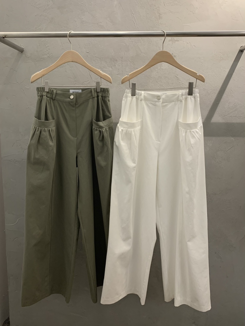 MOSAIC韓國東大門代購女裝新款熱賣26春夏休閑褲口袋褶皺MOSAIC休閑褲