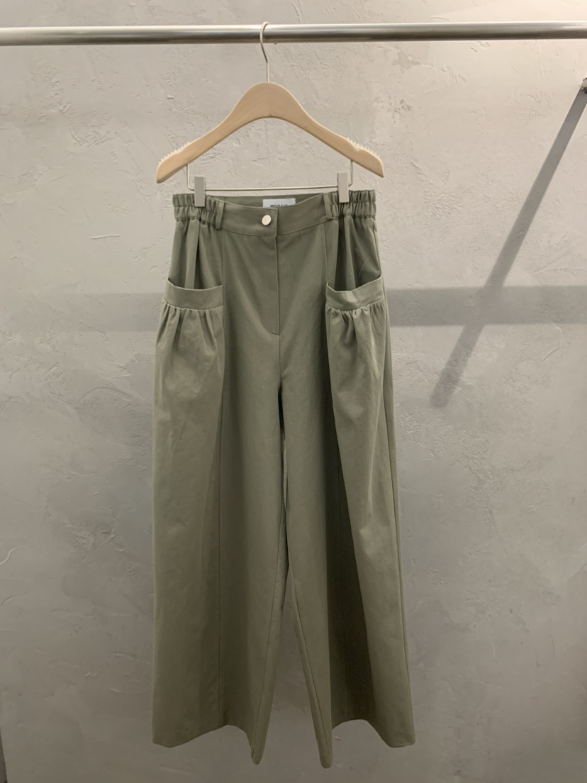MOSAIC韓國東大門代購女裝新款熱賣26春夏休閑褲口袋褶皺MOSAIC休閑褲圖色2