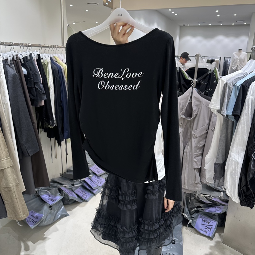 BENE韓國東大門直郵女裝新品職業熱賣時尚人氣推薦長袖T恤BENE長袖T恤圖色3