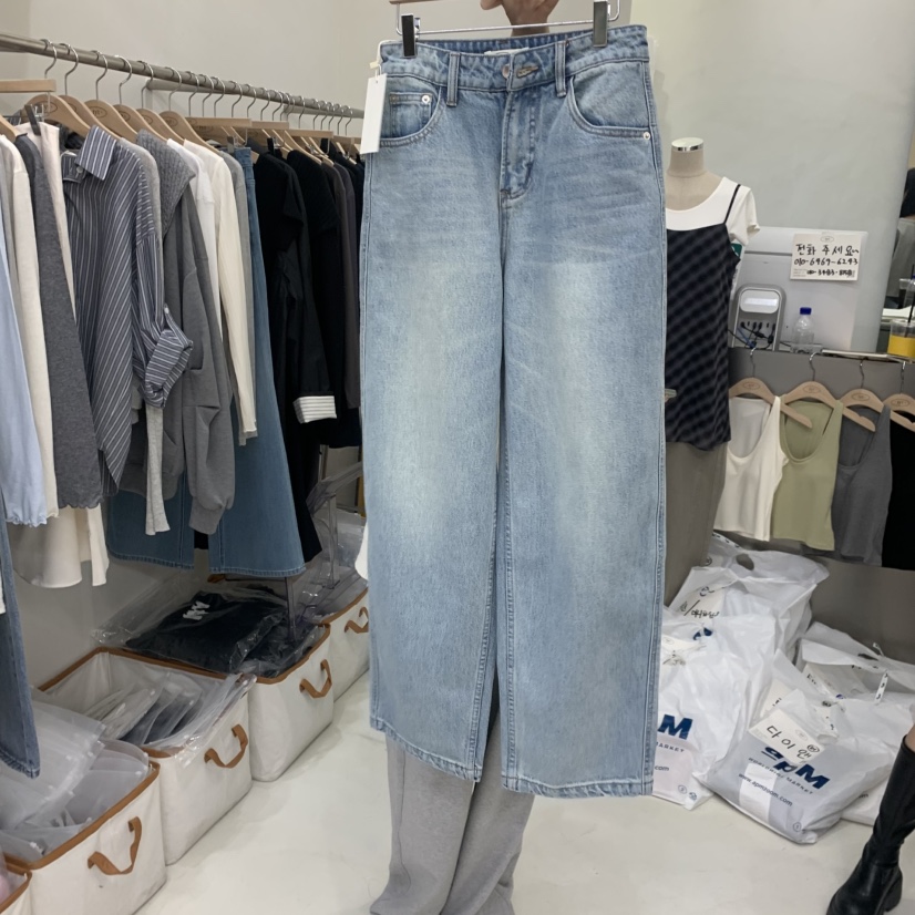 TAKE YOUE TIME韓國直郵實拍女裝新品職業休閑時尚牛仔褲TAKE YOUE TIME牛仔褲圖色1