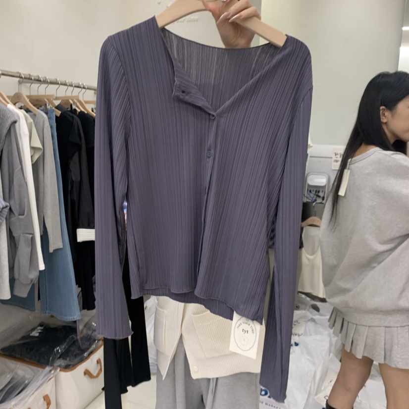 TAKE YOUE TIME韓國東大門代購女裝新品職業長袖T恤不含內搭開衫TAKE YOUE TIME長袖T恤圖色2