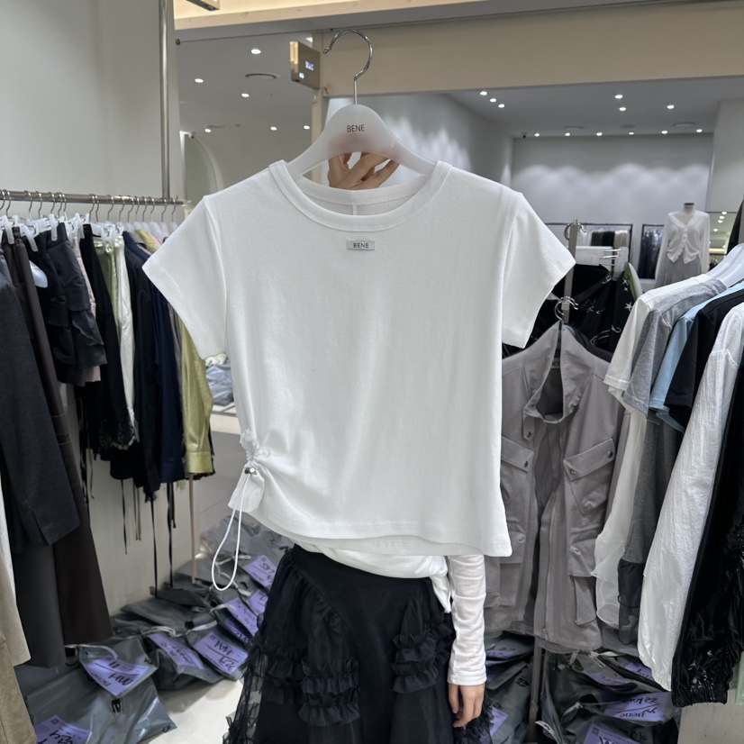 BENE韓國直郵女士新品26春夏人氣推薦熱賣休閑時尚職業T恤BENET恤圖色1