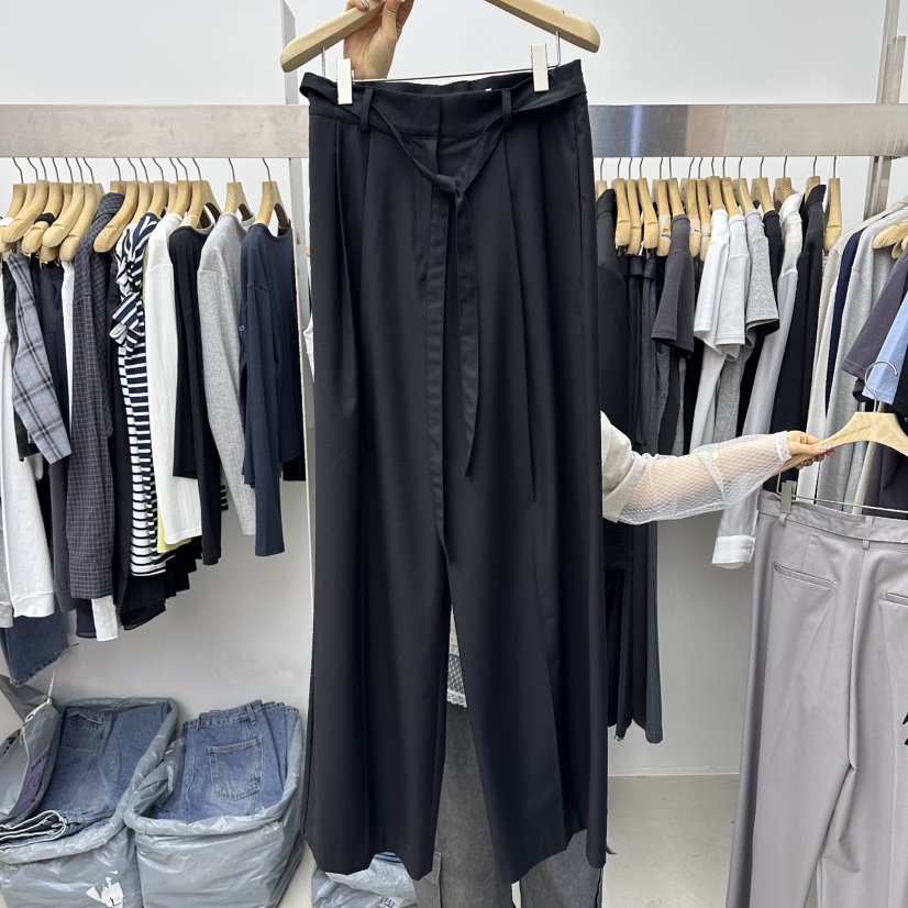 SPECIAL韓國直郵女士新款人氣時尚推薦26春夏休閑褲含腰帶SPECIAL休閑褲圖色2黑色