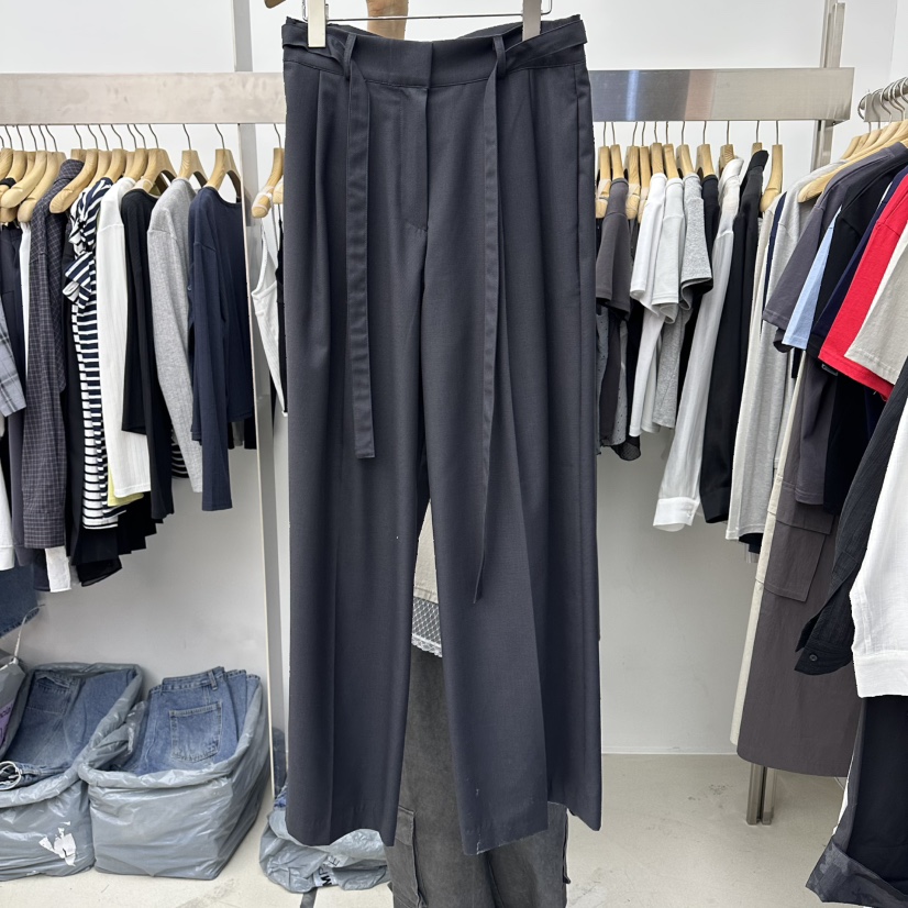 SPECIAL韓國直郵女士新款人氣時尚推薦26春夏休閑褲含腰帶SPECIAL休閑褲圖色3墨色