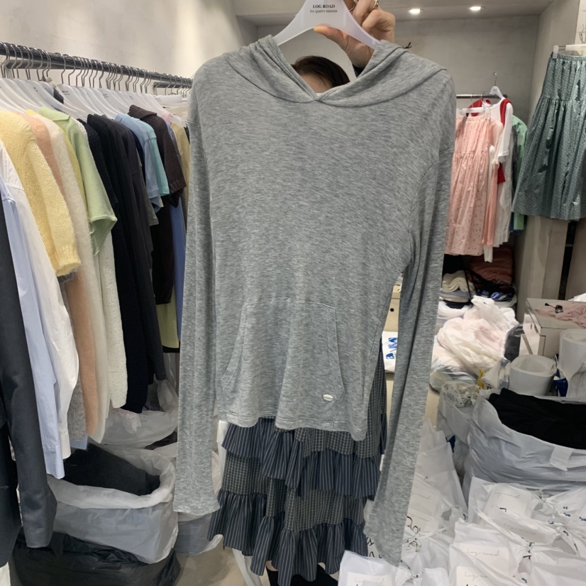 LOGROAD韓國直郵女士新款休閑時尚熱賣職業人氣推薦長袖T恤LOG ROAD長袖T恤圖色2