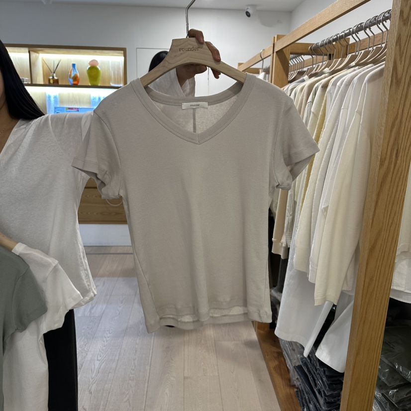 ROUNDER韓國直郵女裝新品人氣熱賣26春夏時尚職業推薦T恤ROUNDERT恤圖色3灰色