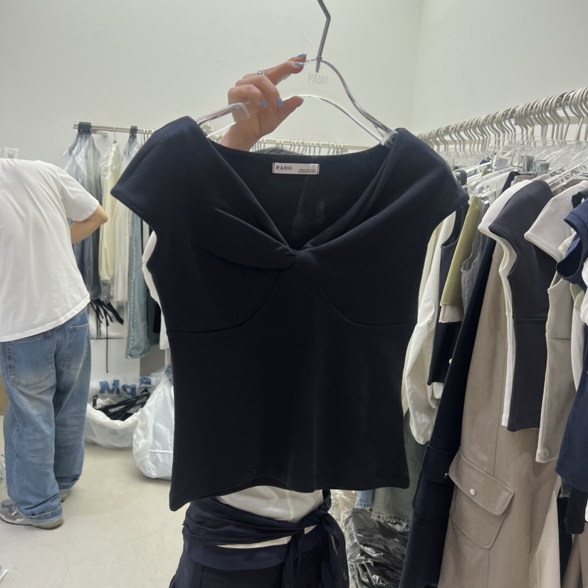 PADO韓國直郵女裝新品時尚休閑26春夏熱賣推薦職業人氣T恤PADOT恤圖色3