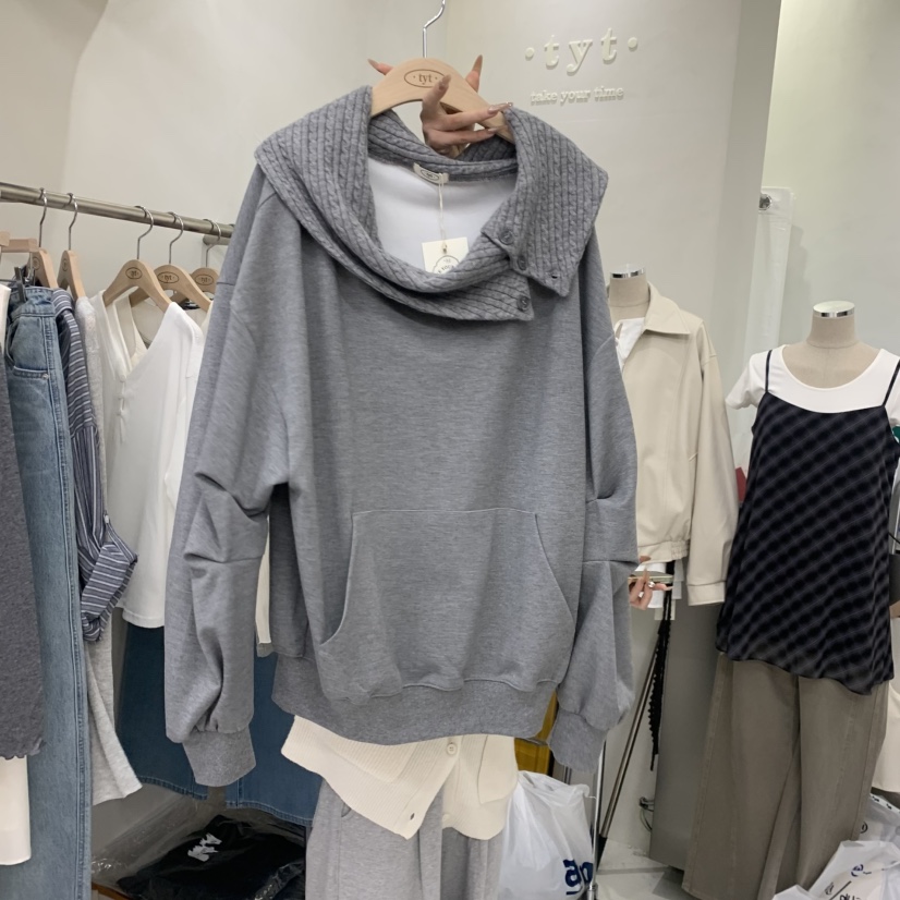 TAKE YOUE TIME韓國代購女裝新款休閑時尚職業衛衣露肩TAKE YOUE TIME衛衣圖色1