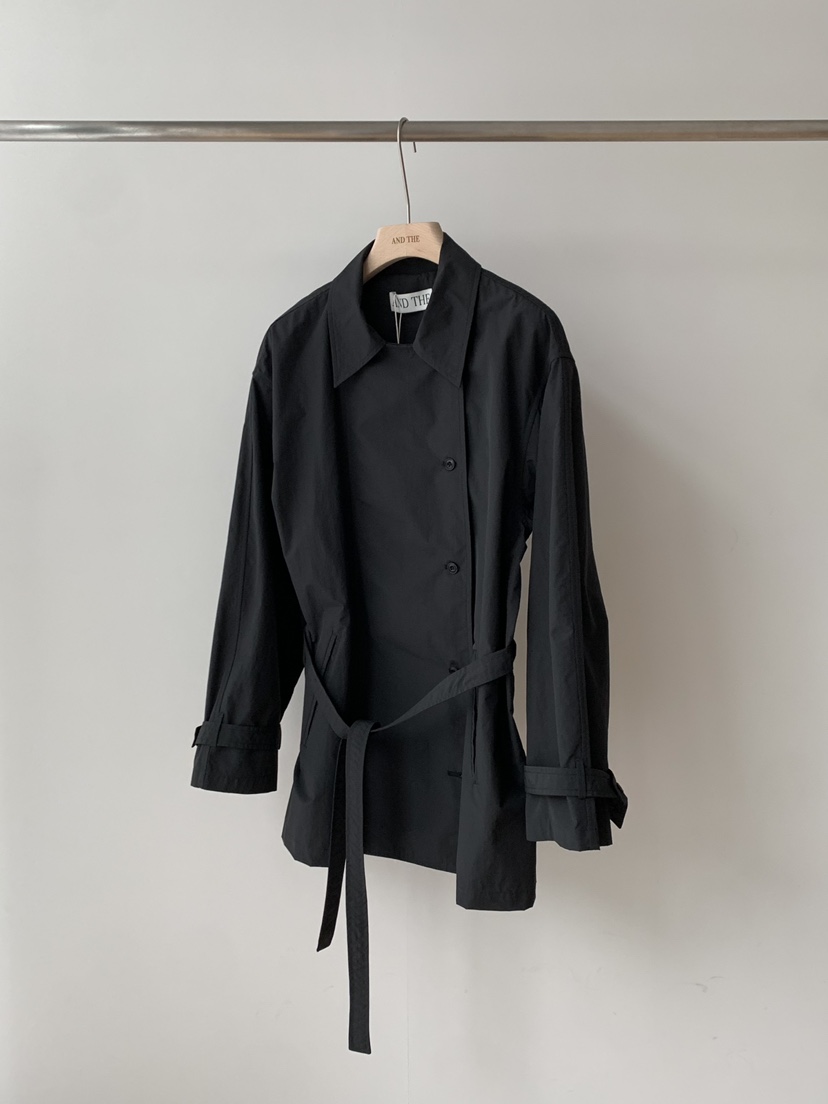 AND THE韓國直郵實拍女士新品熱賣職業推薦時尚夾克含腰帶AND THE夾克圖色2