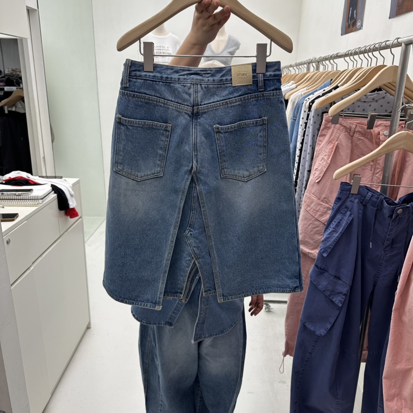 CHAV韓國東大門直郵女士新品26春夏推薦人氣半身裙中短裙CHAV半身裙/中短裙