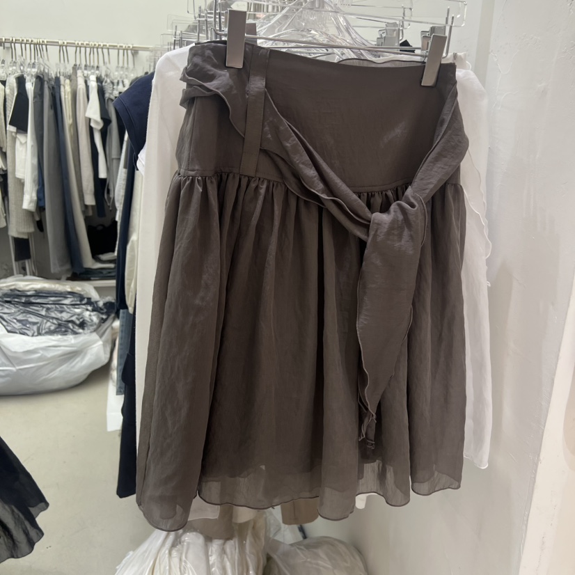 PADO韓國東大門代購女士新款休閑半身裙中短裙可拆卸含圍巾PADO半身裙/中短裙圖色2