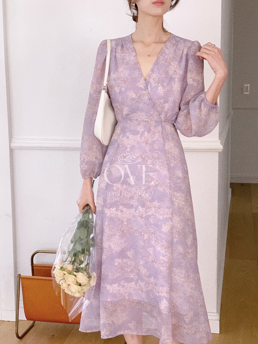 OVE韓國直郵實拍女士新品人氣休閑熱賣職業時尚連衣裙V領OVE連衣裙