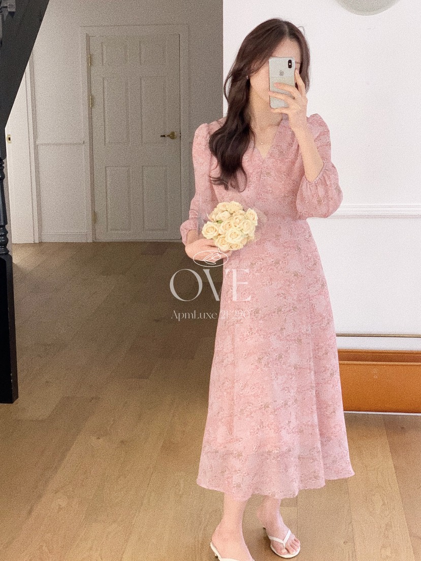 OVE韓國直郵實拍女士新品人氣休閑熱賣職業時尚連衣裙V領OVE連衣裙