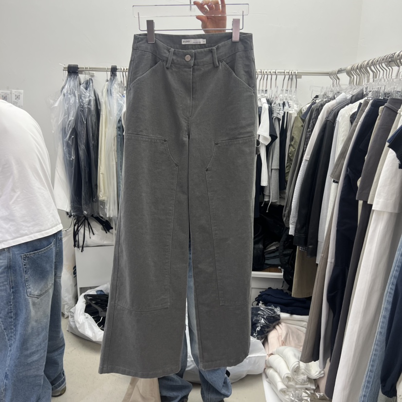 PADO韓國直郵實拍女士新款推薦時尚人氣休閑休閑褲闊腿褲PADO休閑褲圖色1