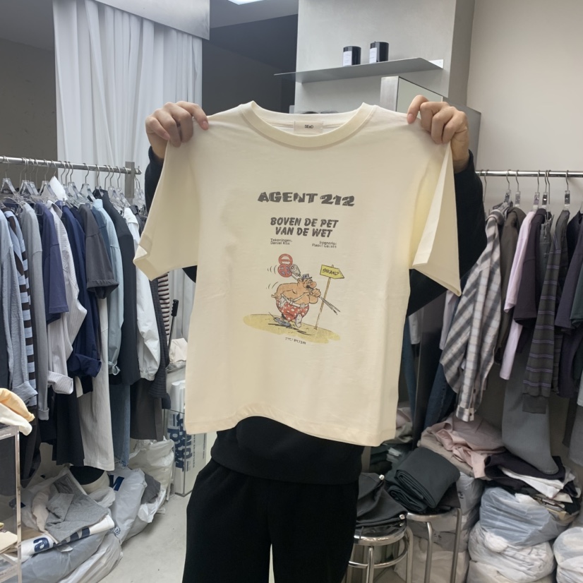 LEESEED-A韓國直郵實拍女士新款職業推薦休閑26春夏人氣T恤SEeD/LEESEEDT恤圖色1