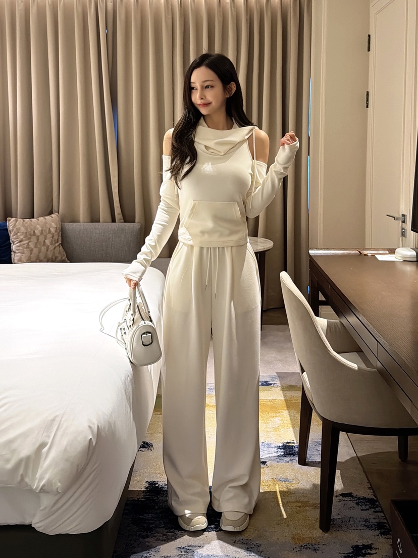 CLOTH韓國東大門直郵女裝新款26春夏時尚職業推薦套裝兜帽CLOTH套裝圖色1