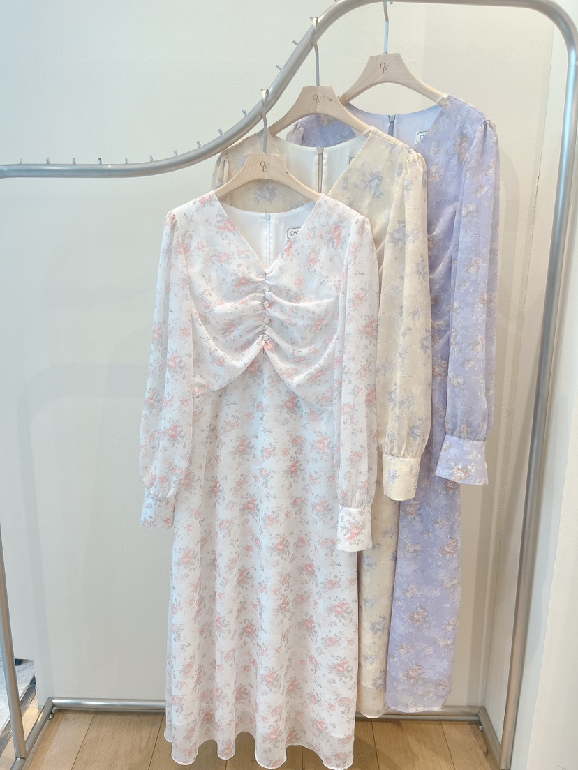 OVE韓國東大門代購女裝新款職業人氣時尚休閑推薦連衣裙褶皺OVE連衣裙