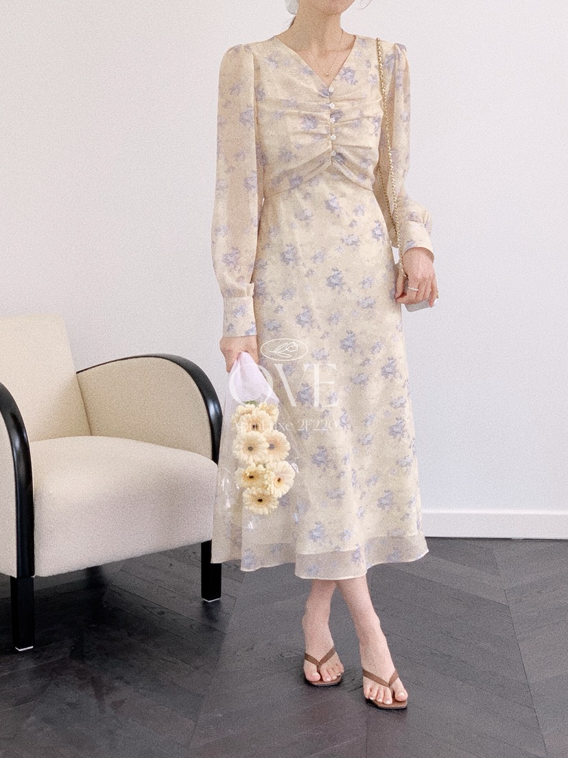 OVE韓國東大門代購女裝新款職業人氣時尚休閑推薦連衣裙褶皺OVE連衣裙