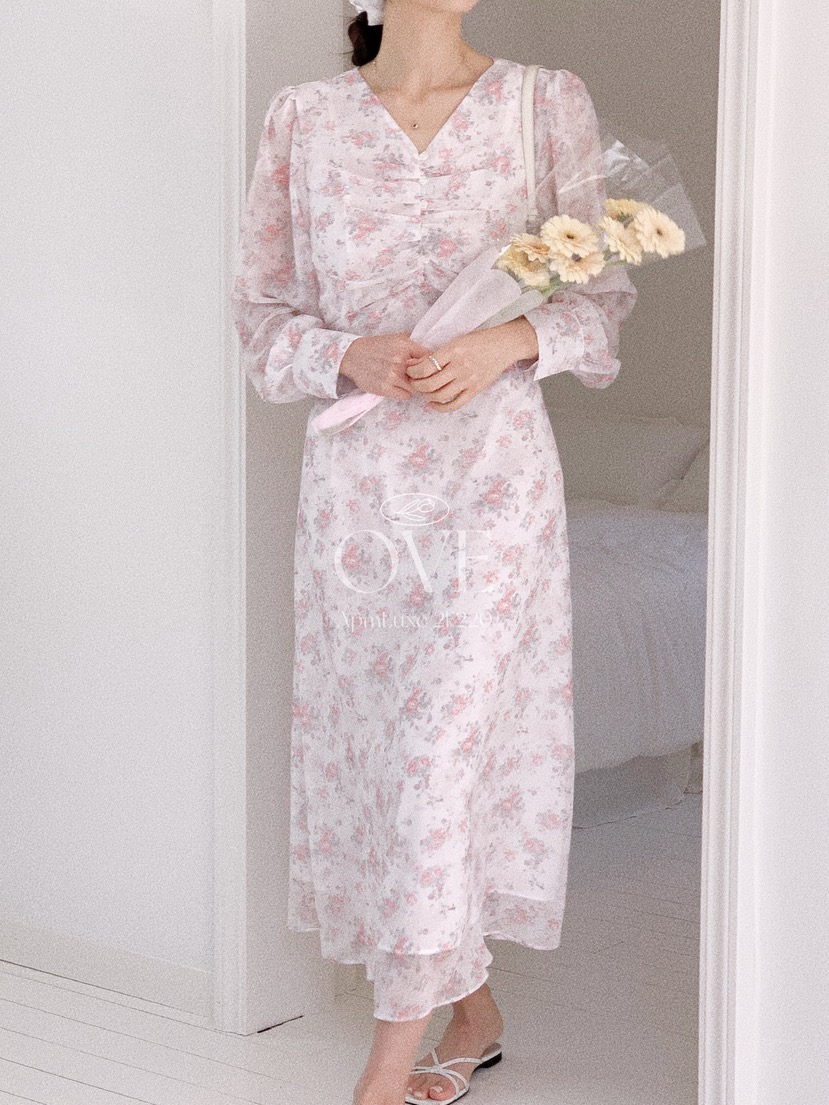 OVE韓國東大門代購女裝新款職業人氣時尚休閑推薦連衣裙褶皺OVE連衣裙