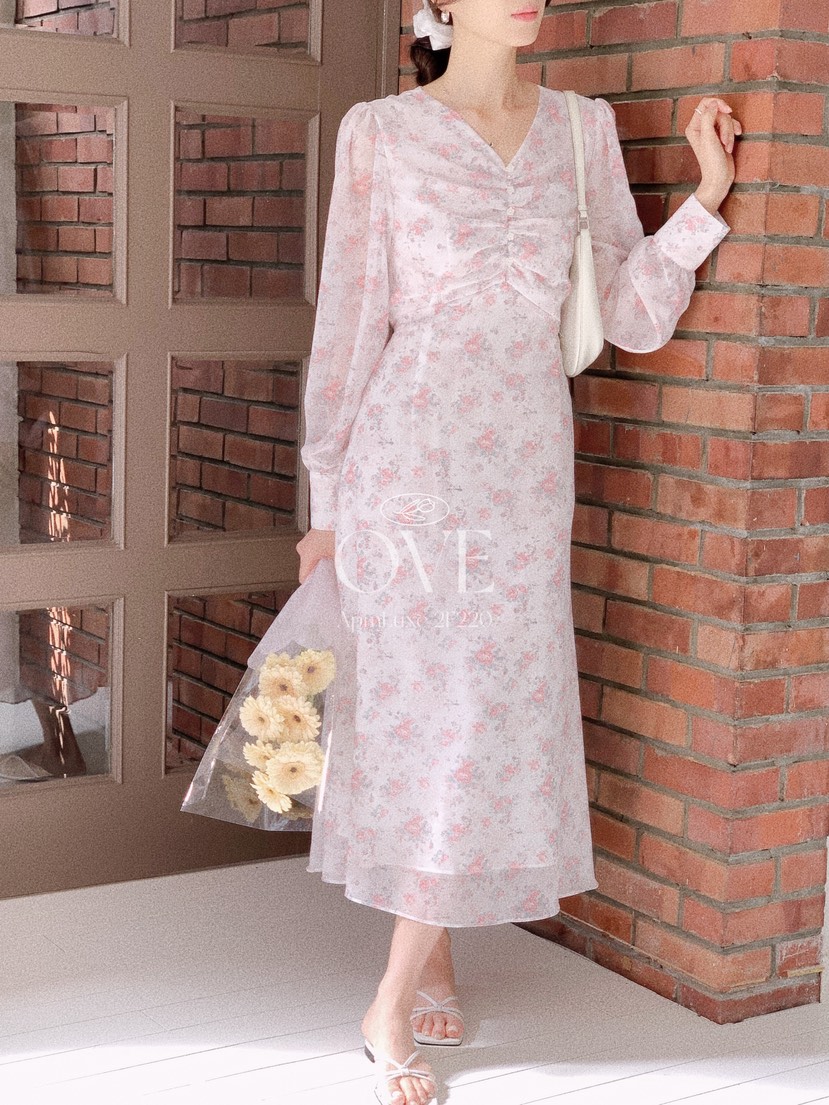 OVE韓國東大門代購女裝新款職業人氣時尚休閑推薦連衣裙褶皺OVE連衣裙