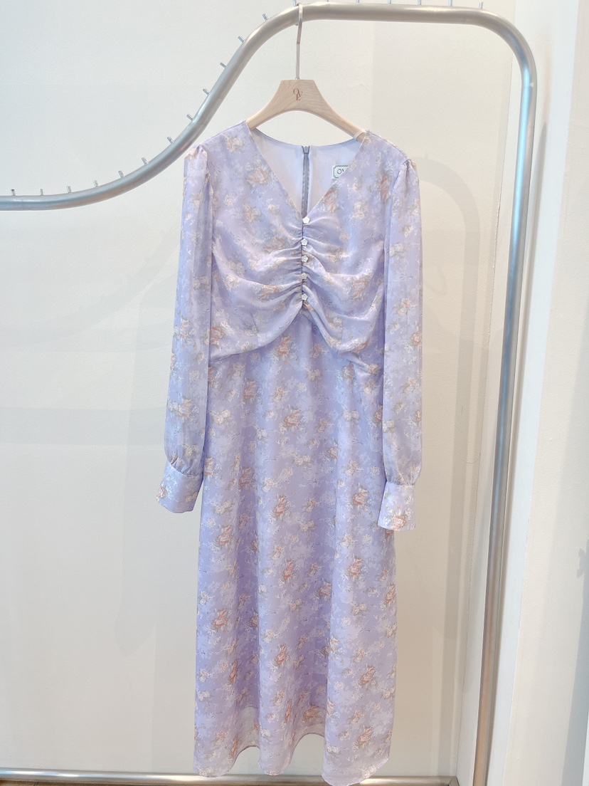 OVE韓國東大門代購女裝新款職業人氣時尚休閑推薦連衣裙褶皺OVE連衣裙圖色3