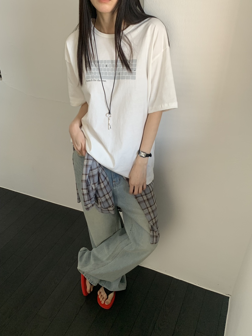 TRUE韓國東大門直郵女裝新品職業26春夏推薦休閑人氣時尚T恤TRUET恤