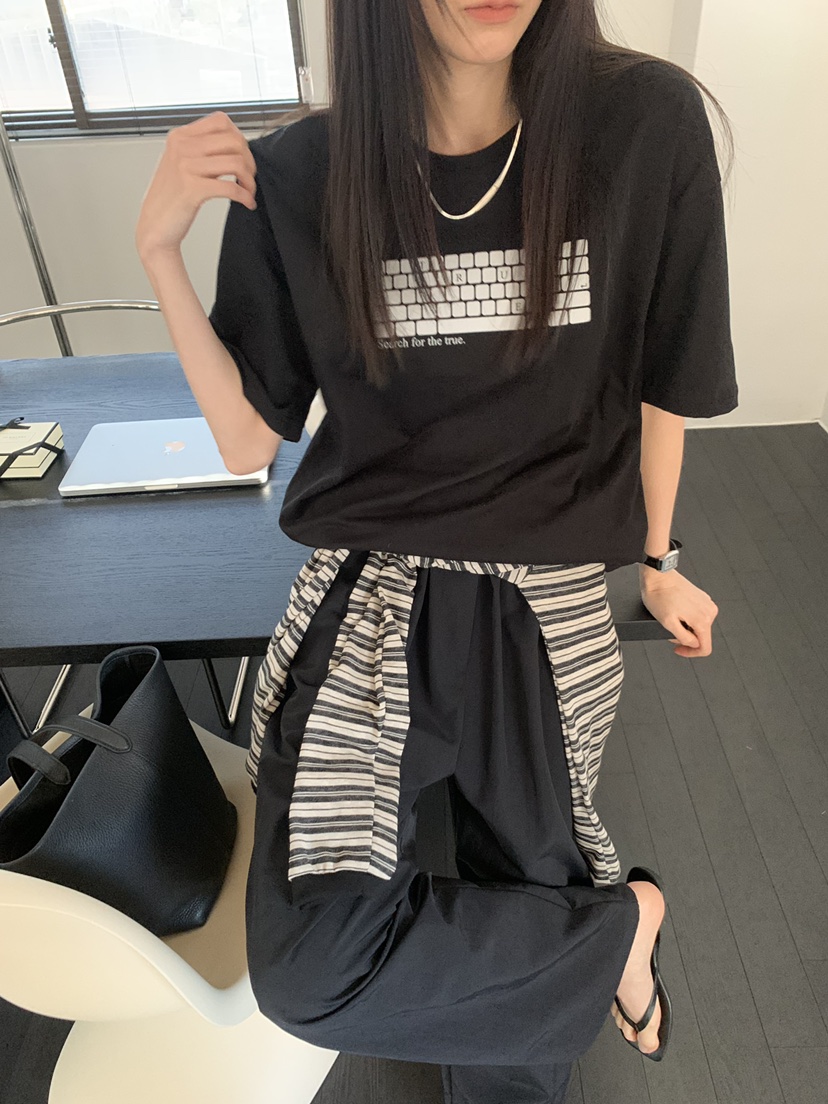 TRUE韓國東大門直郵女裝新品職業26春夏推薦休閑人氣時尚T恤TRUET恤