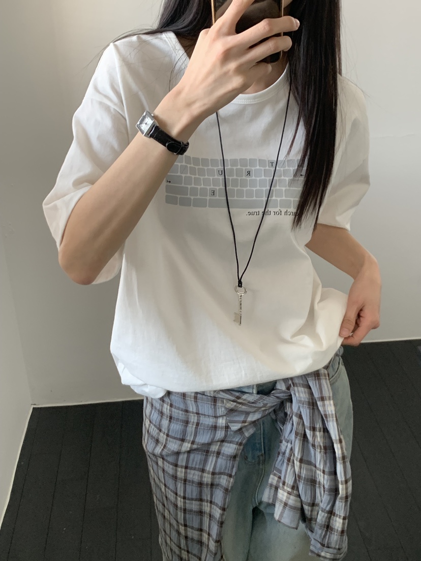 TRUE韓國東大門直郵女裝新品職業26春夏推薦休閑人氣時尚T恤TRUET恤