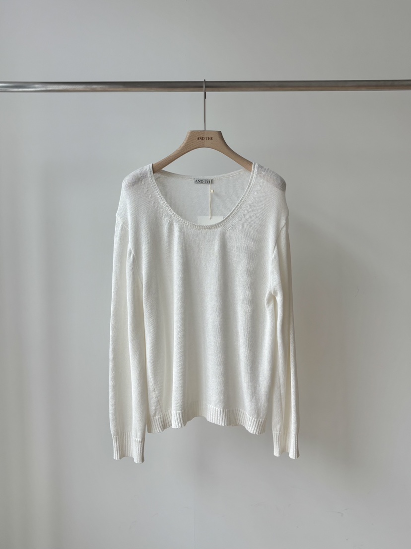 AND THE韓國東大門代購女士新款26春夏人氣休閑針織衫棉質AND THE針織衫圖色2